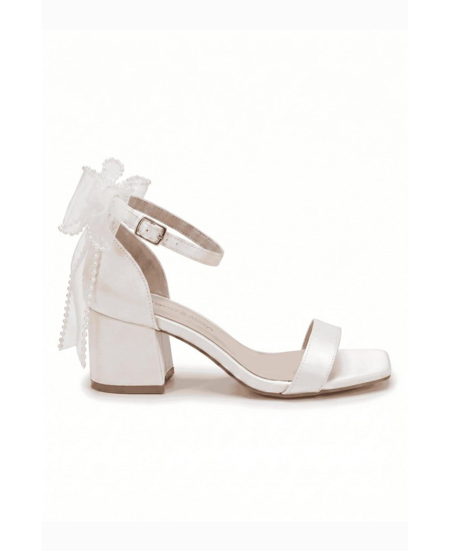 Женские сандалии Forever & Always Shoes Floraya Bow Block Heel Bridal, цвет: Слоновая кость — фото 2