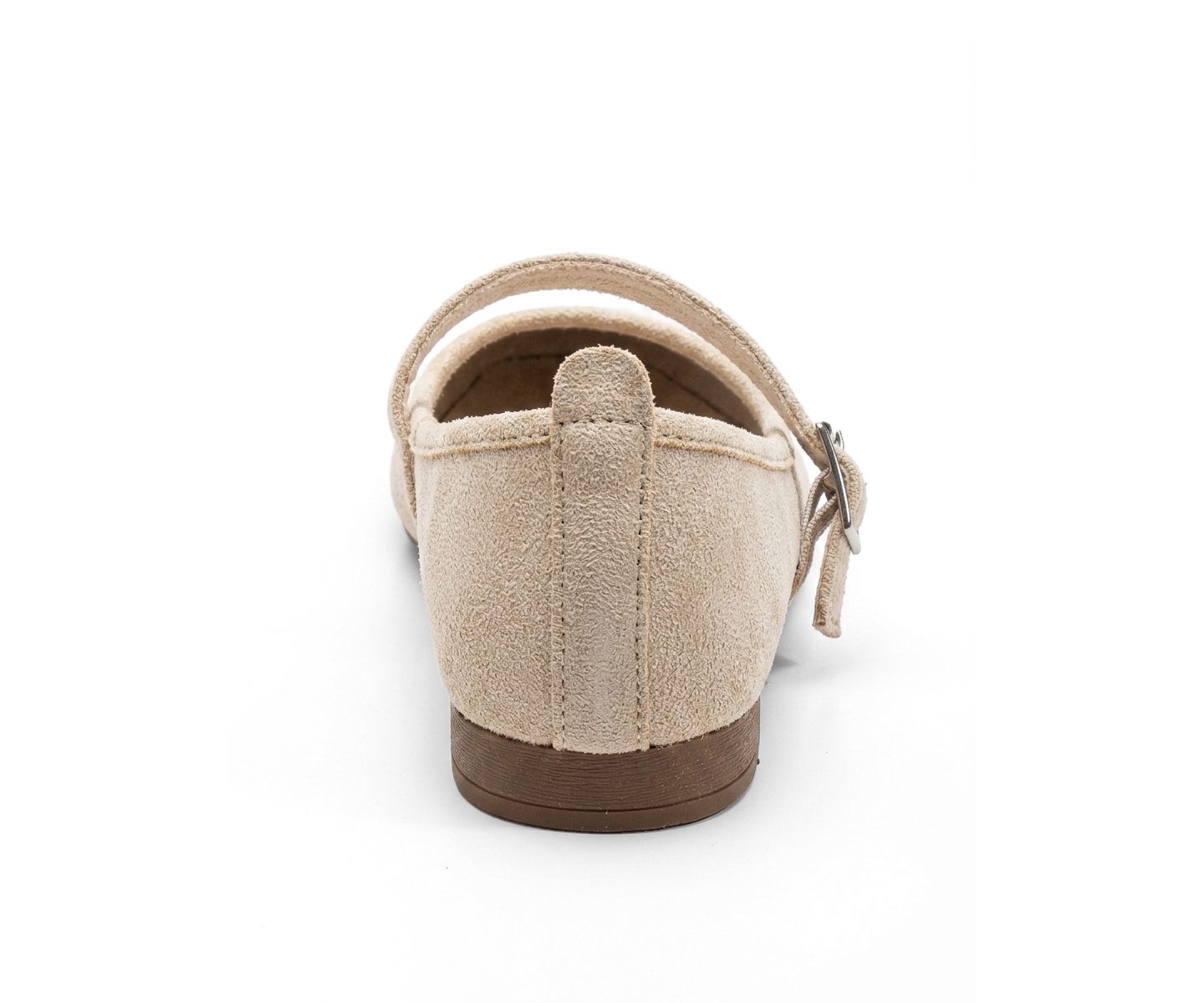 Женские туфли Мэри Джейн Prologue Shoes Emilie на плоской подошве, цвет: Бежевый замшевый — фото 6
