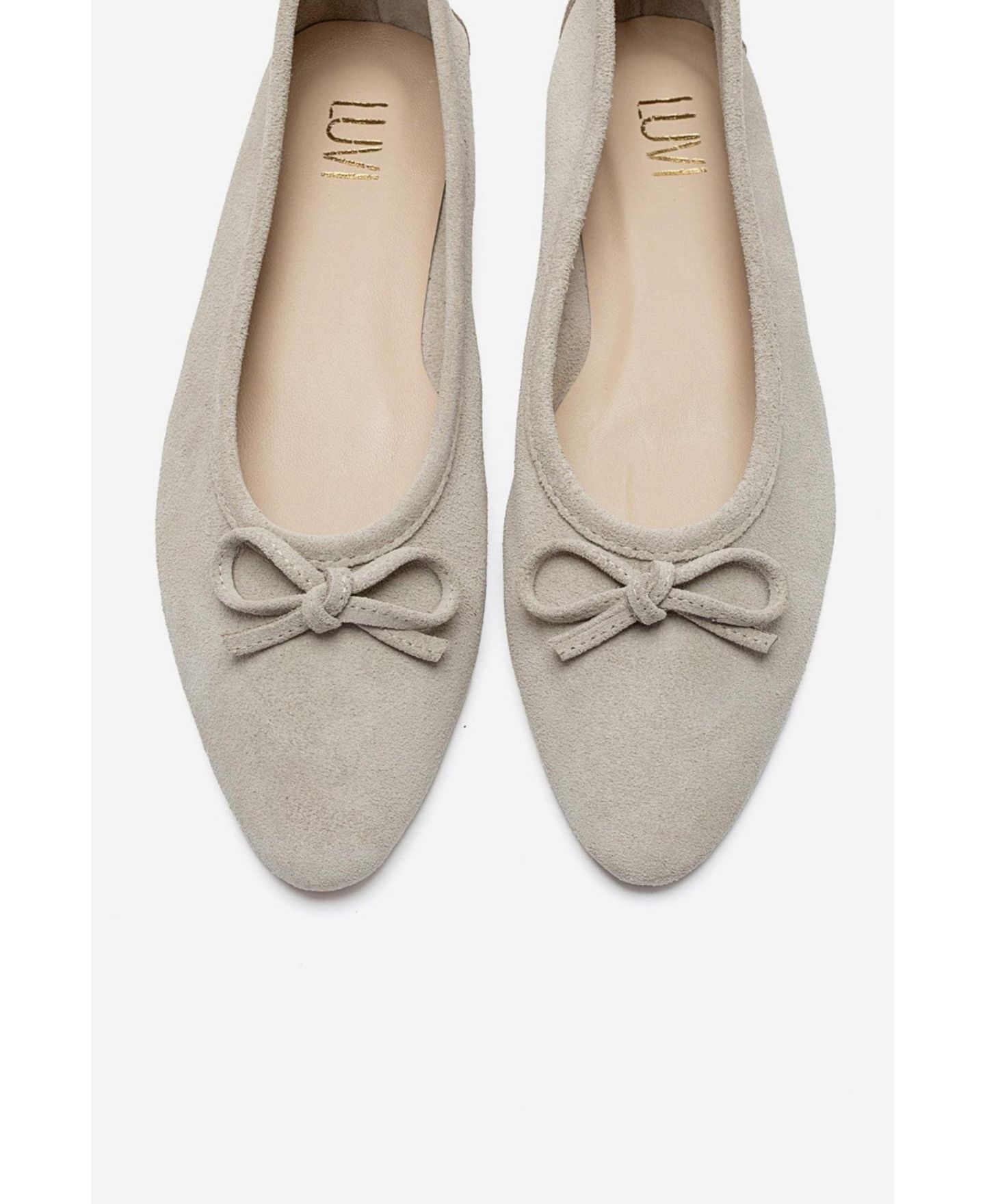 Женские балетки Forever & Always Shoes Umiel Leather Bow Ballet Flat, цвет: Бежевый замшевый — фото 4