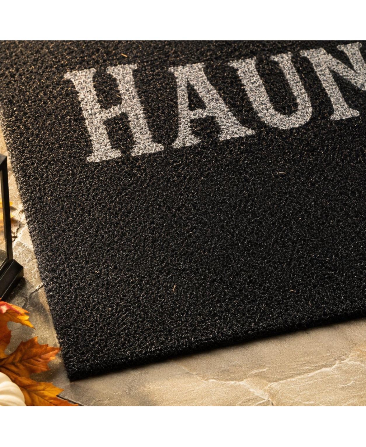 Kate Aurora Halloween Haunted House Bristled Coir Outdoor Welcome Mat