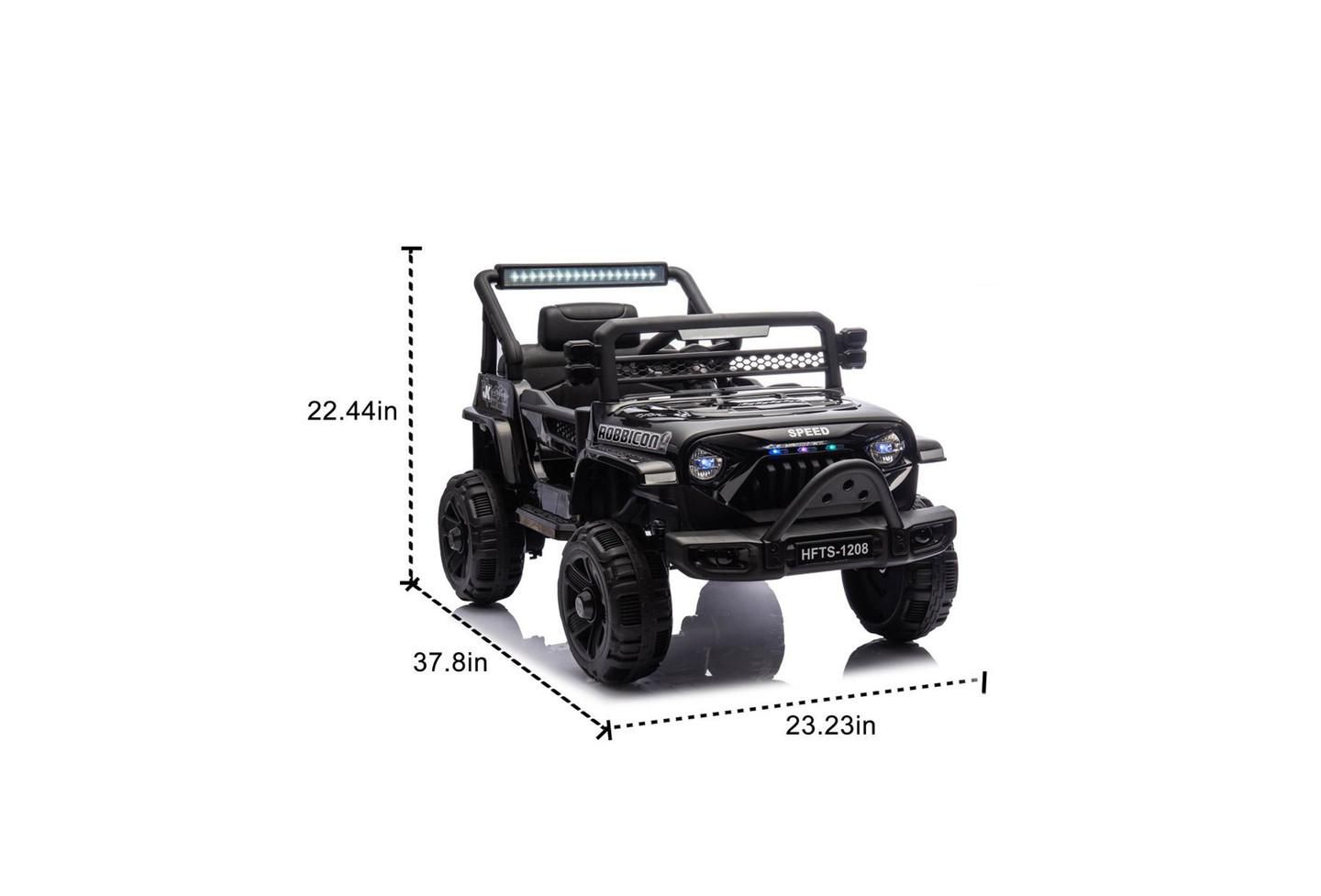Детская игрушка YOBTOP 12V Kids Ride-On Electric Truck with Parental Remote Control, Ages 1+, цвет: Чёрный — фото 3