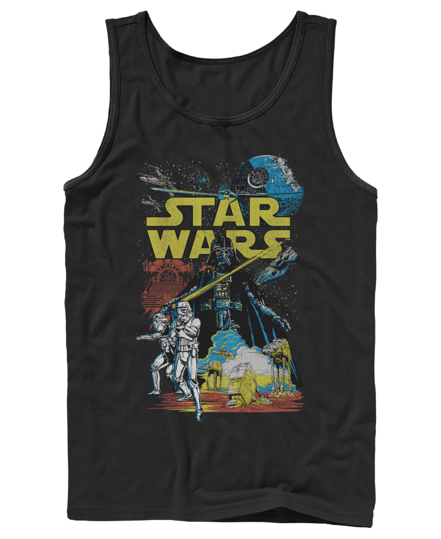 Men's Star Wars Retro Comic Cover Graphic Tank Top