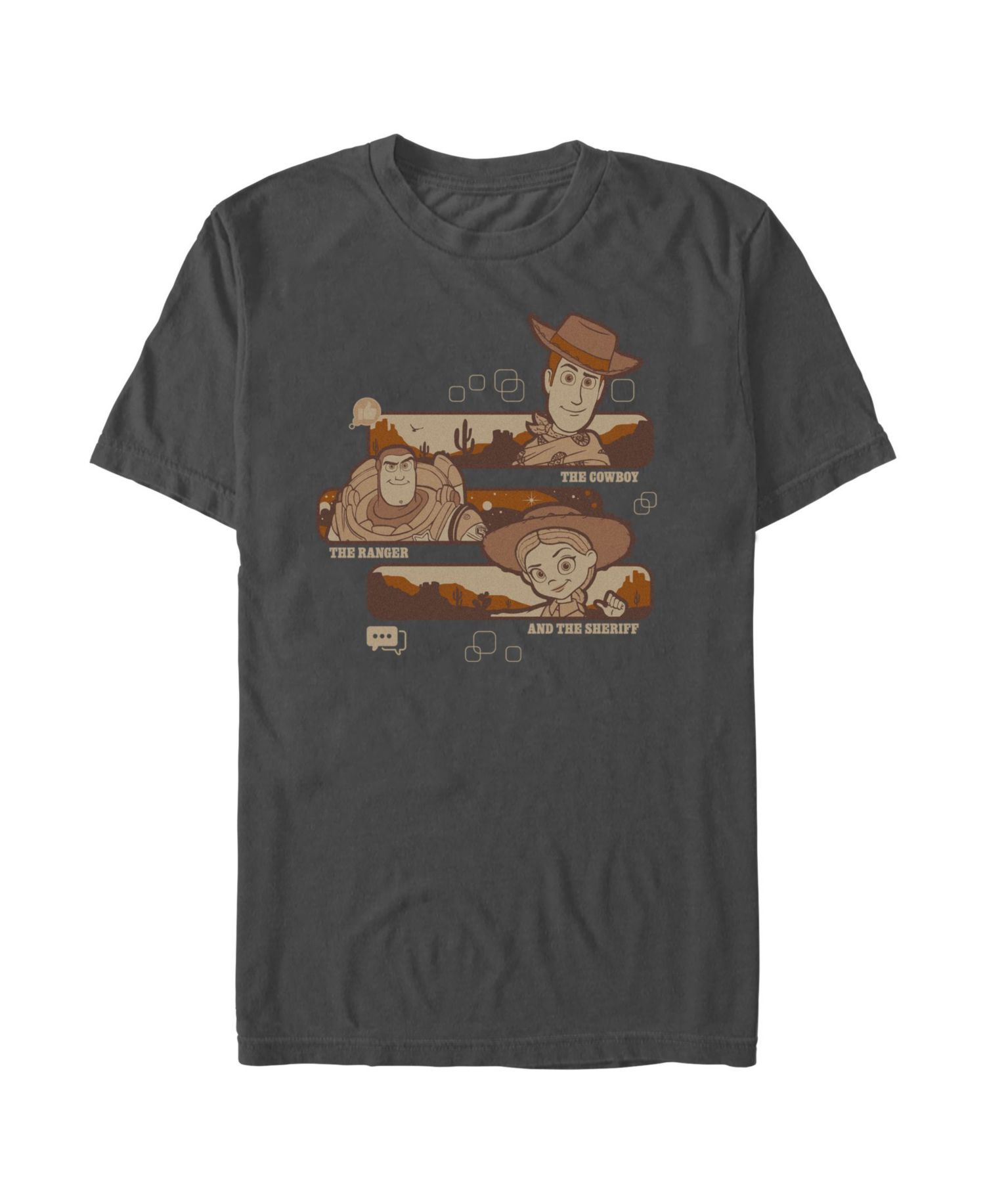 Men's Disney Pixar Toy Story Woody, Jessie and Bullseye Friendship Graphic T-Shirt