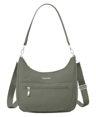 Pocket Small Half Moon Shoulder Handbag