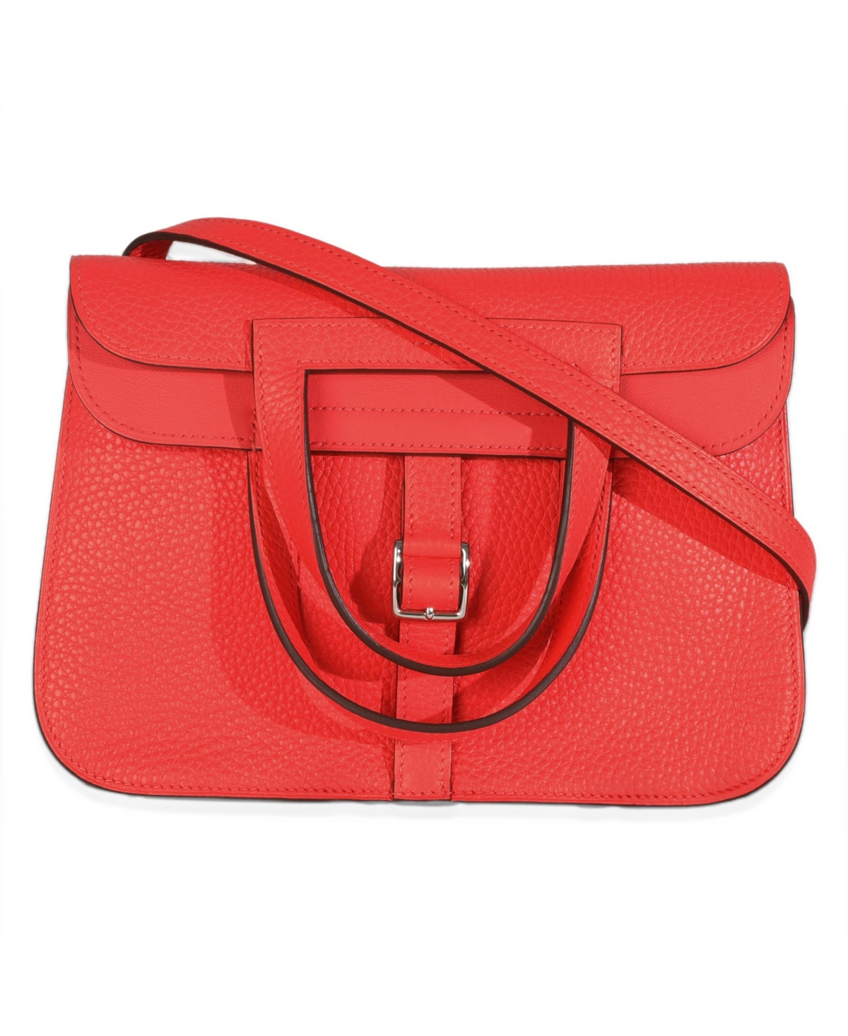 Pre-Owned HERMES Rose Texas Clemence Halzan 25 Phw