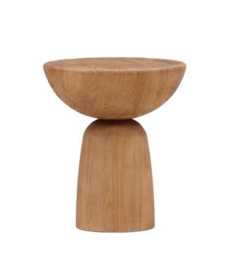 Kyoto Pine Wood Round Side Table