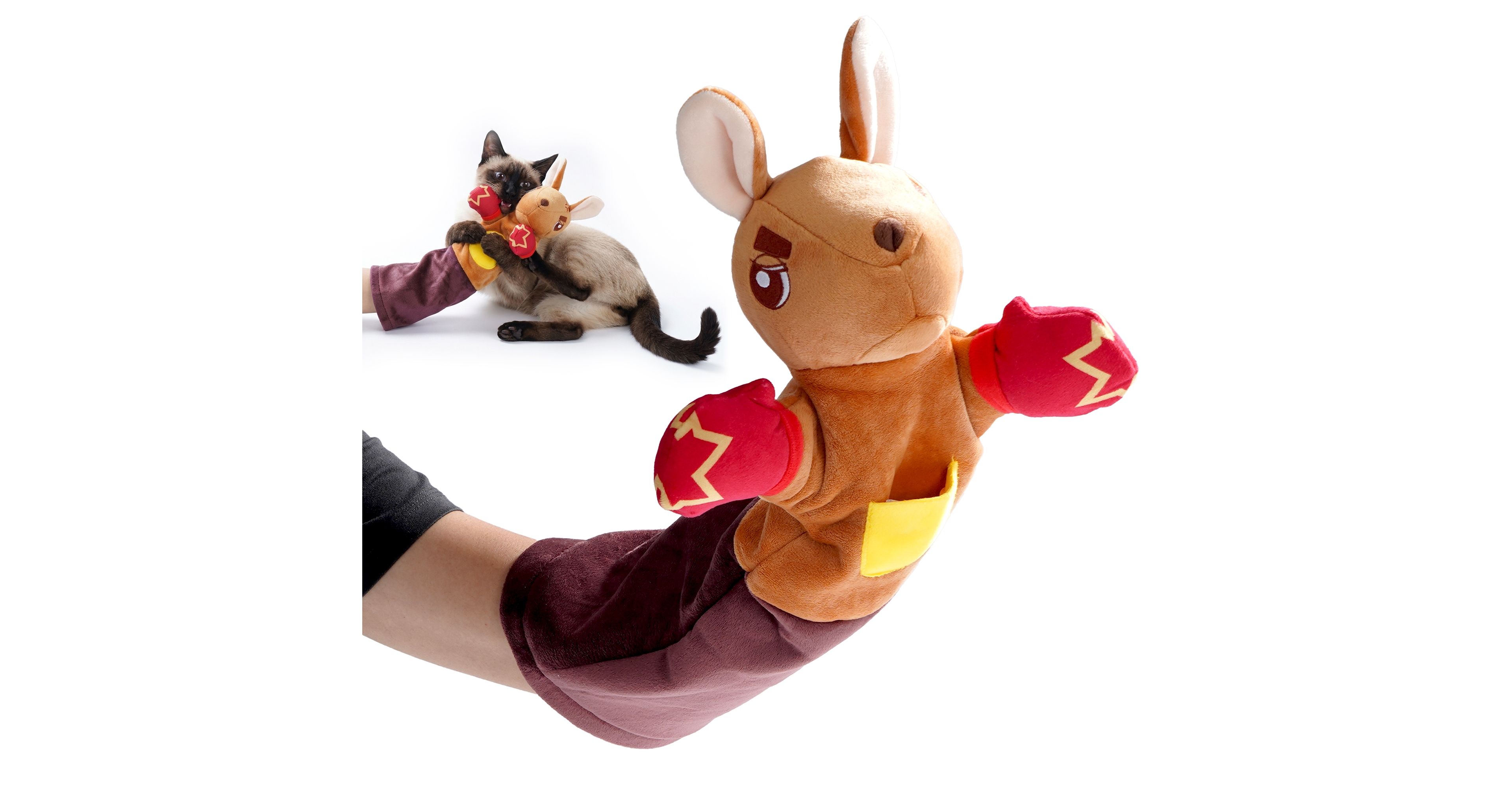 Nocciola Rumble Roo Cat Wrestling Toy