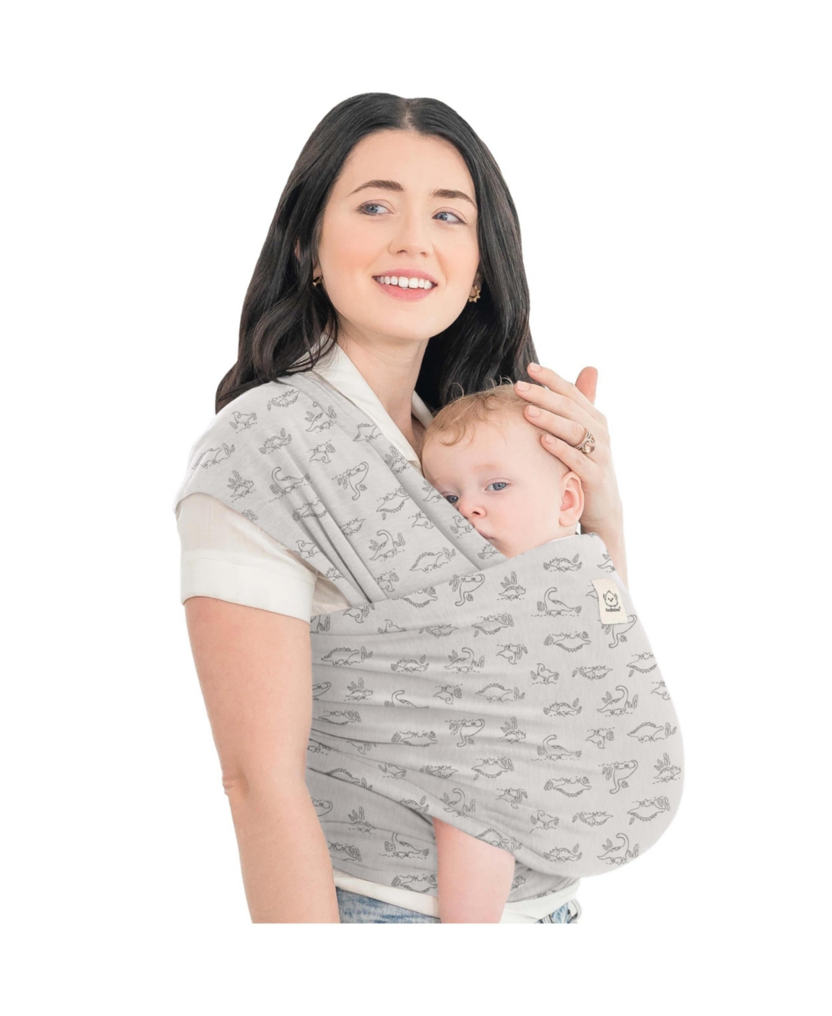 KeaBabies Original Baby Wraps Carrier, Baby Sling Carrier, Stretchy Infant Carrier for Newborn, Toddler - Dino trail