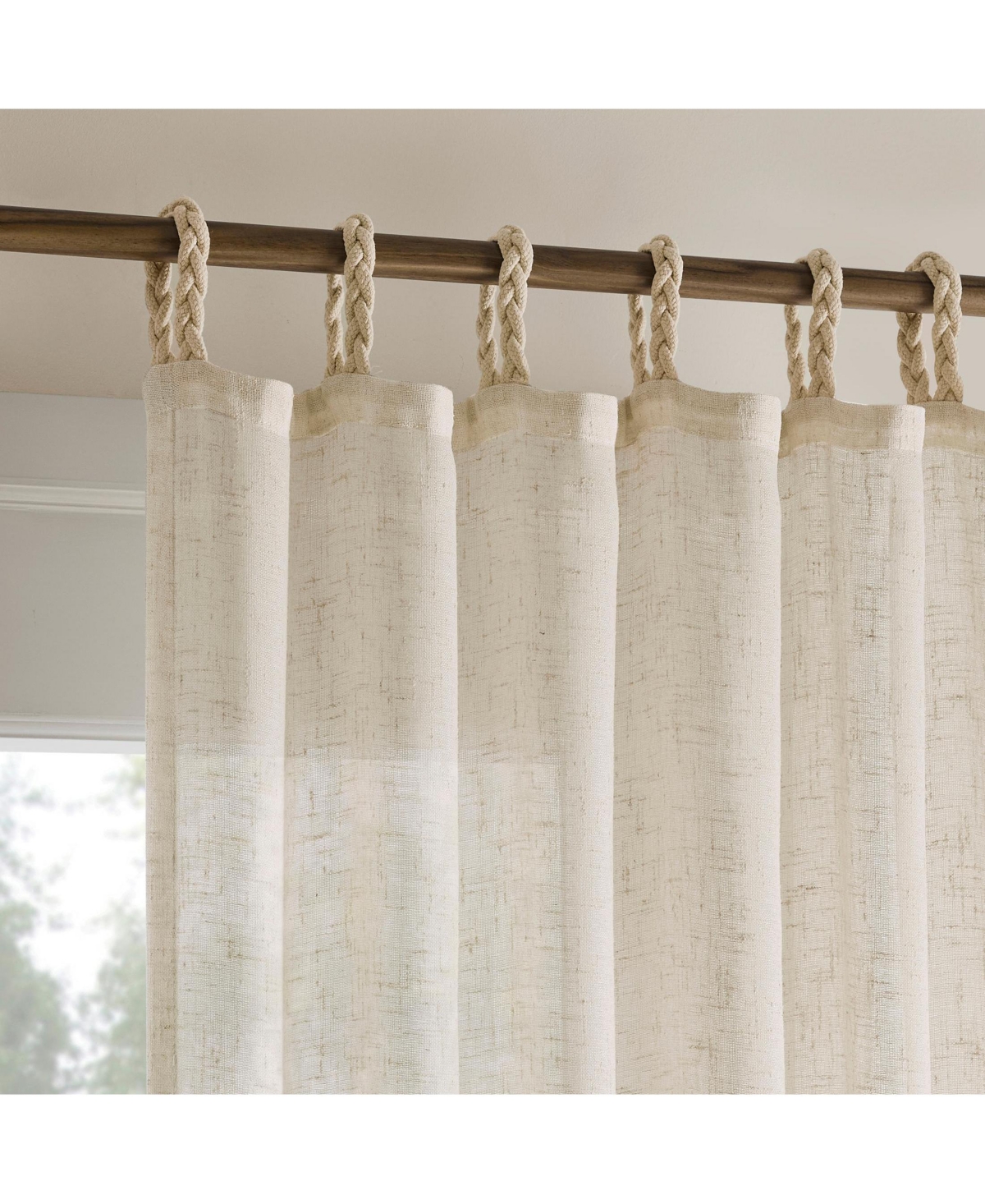 Archaeo Linen Blend Rope Tab Top Curtains