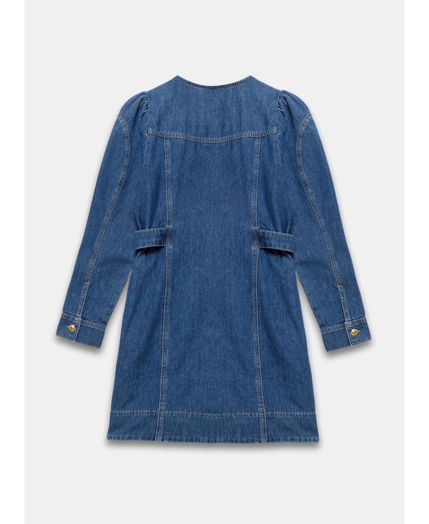 Women's Puff-Sleeve Denim Mini Dress