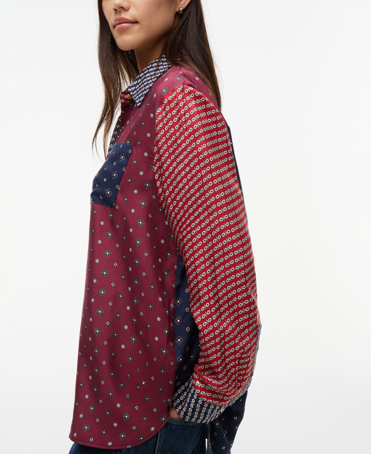 Women's American Icons Patchwork Long-Sleeve Shirt