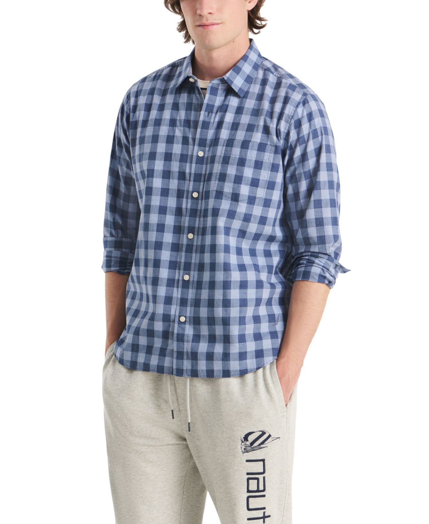 Men's Plaid Long-Sleeve Shirt