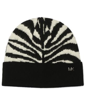 MICHAEL Zebra Spine Cuff Beanie Hat