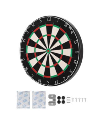 Self-Healing Sisal Dartboard, 17.7 inch Professional Bristle Dartboard with Staple-Free Bullseye