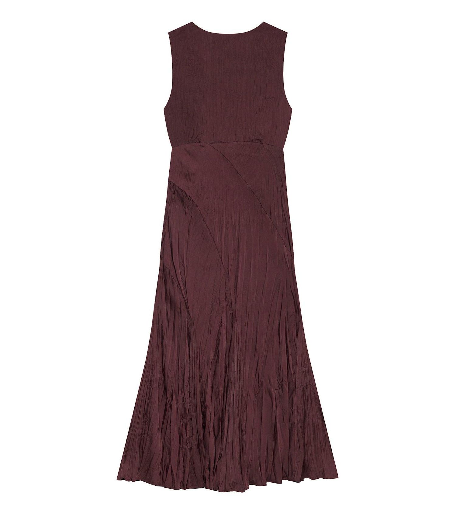 Women's Sleeveless V-Neck Crinkle Maxi Dress