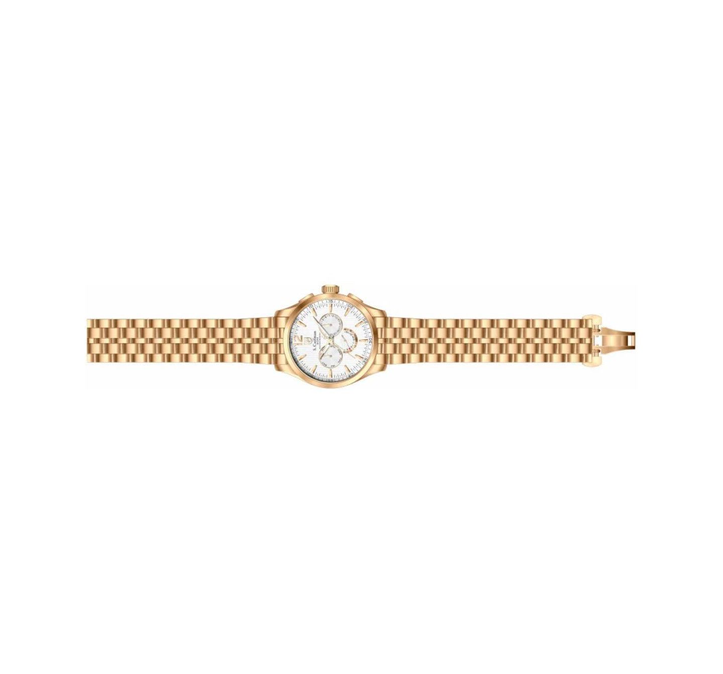 Мужские часы Invicta S.Coifman Heritage Chronograph Silver Dial Stainless Steel Bracelet Watch, цвет: Розовое золото — фото 3