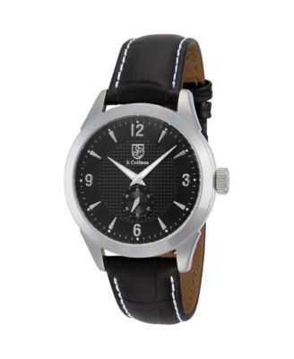 S.Coifman SC0112 Men's Heritage Quartz Dial Leather Strap Watch
