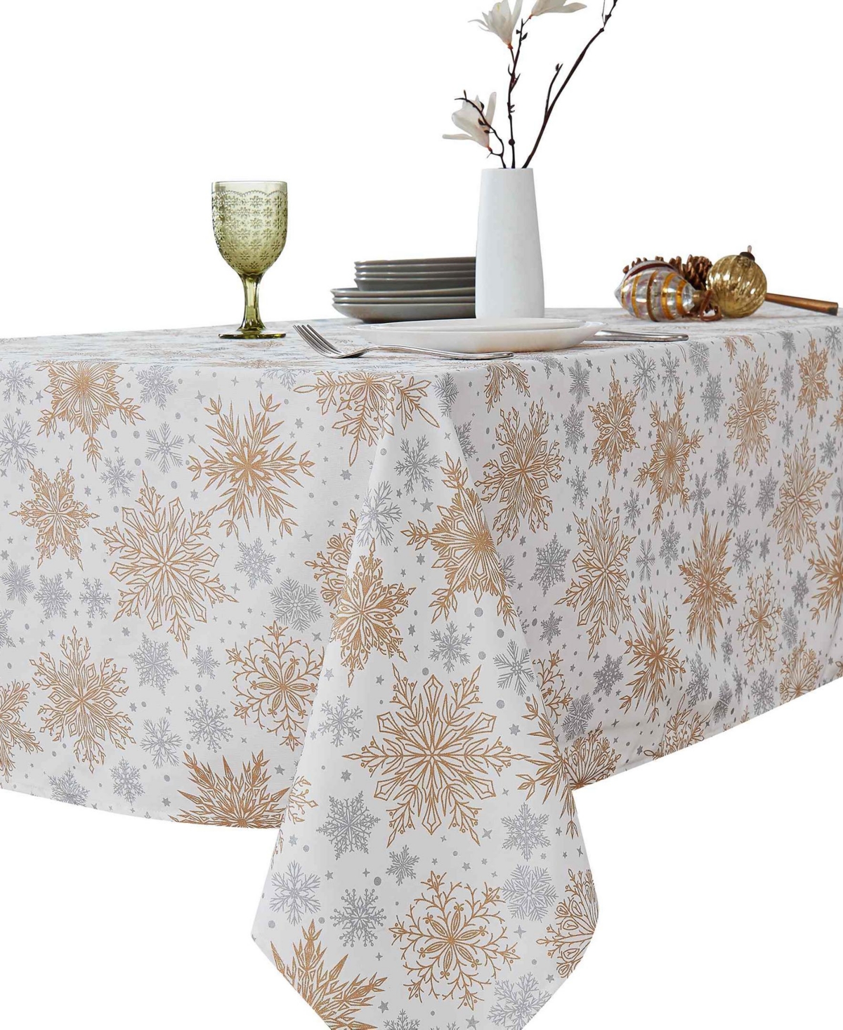 Avanti Snowflakes Rectangle Tablecloth
