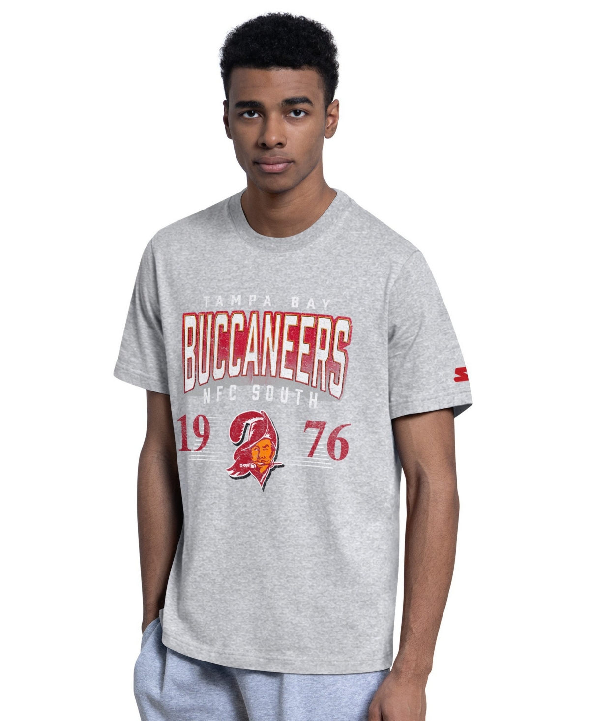 Starter Men's Orange/Heather Gray Tampa Bay Buccaneers Two-Pack Throwback Logo T-Shirt Set