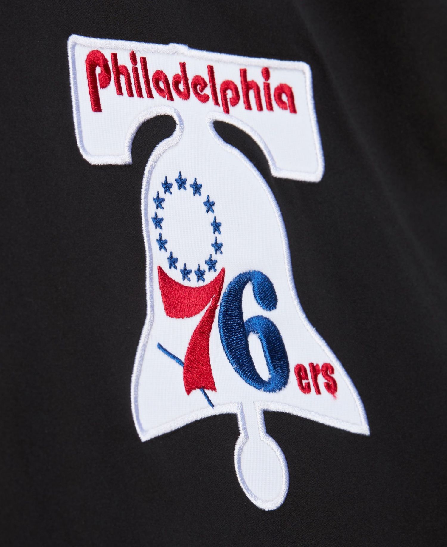 Men's Black Philadelphia 76ers Hardwood Classics Blackout Collection Satin Full-zip Jacket