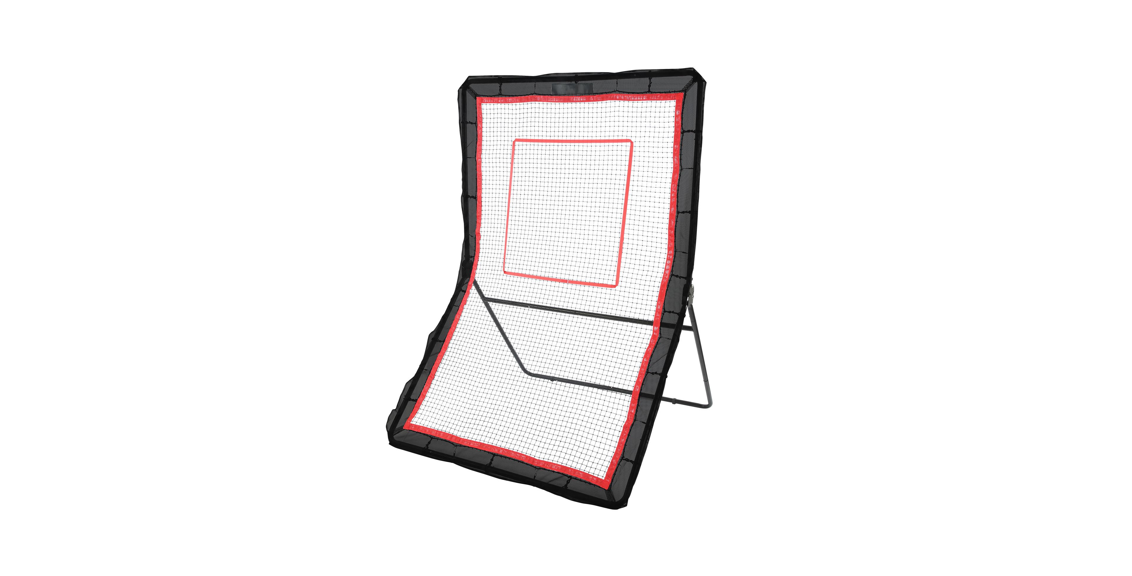 Sevorley Lacrosse Rebounder, 5x7 ft Adjustable Bounce Back Net, Baseball Softball Pitchback Training Screen with Target