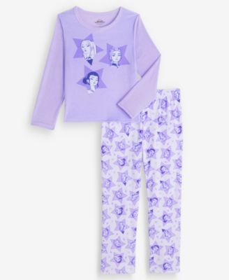 Girls' 4-16 Bunny Flame Resistant Top and Pants, 2-Piece Set