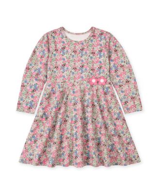 Little Girls ( 4-6X) Floral Knit Dress with Flowers