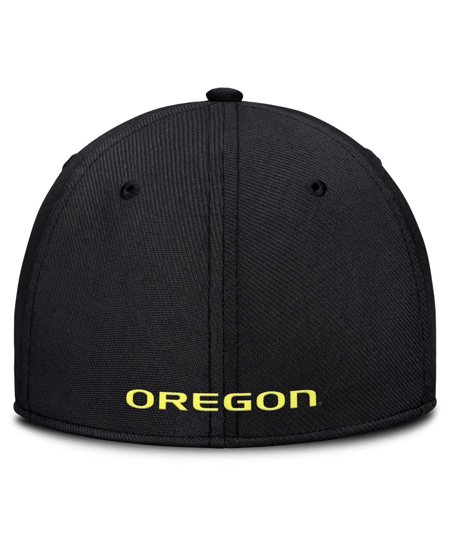 Men's Black Oregon Ducks Rise SwooshFlex Dri-FIT Hat