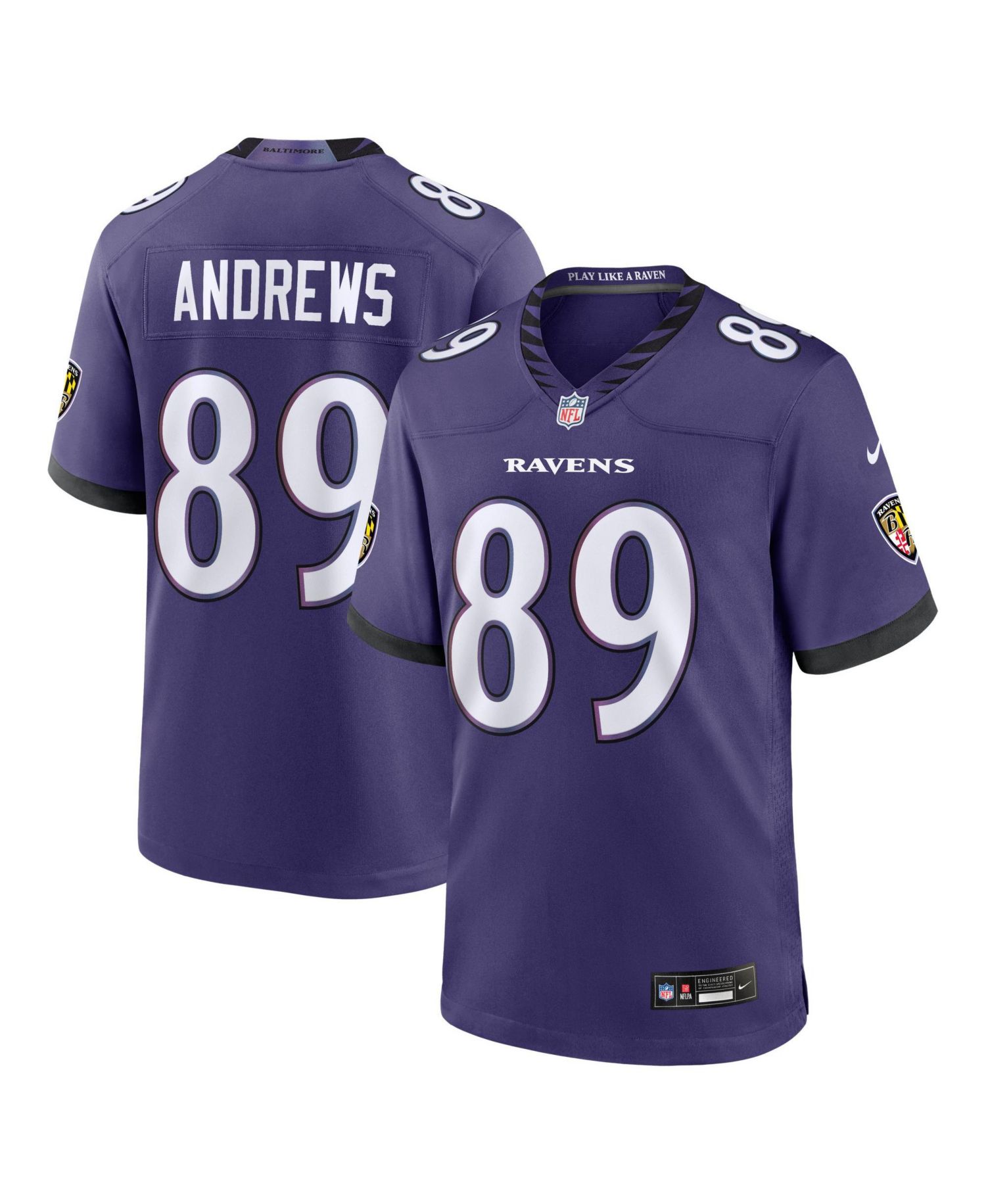 Men's Mark Andrews Purple Baltimore Ravens Team Game Jersey