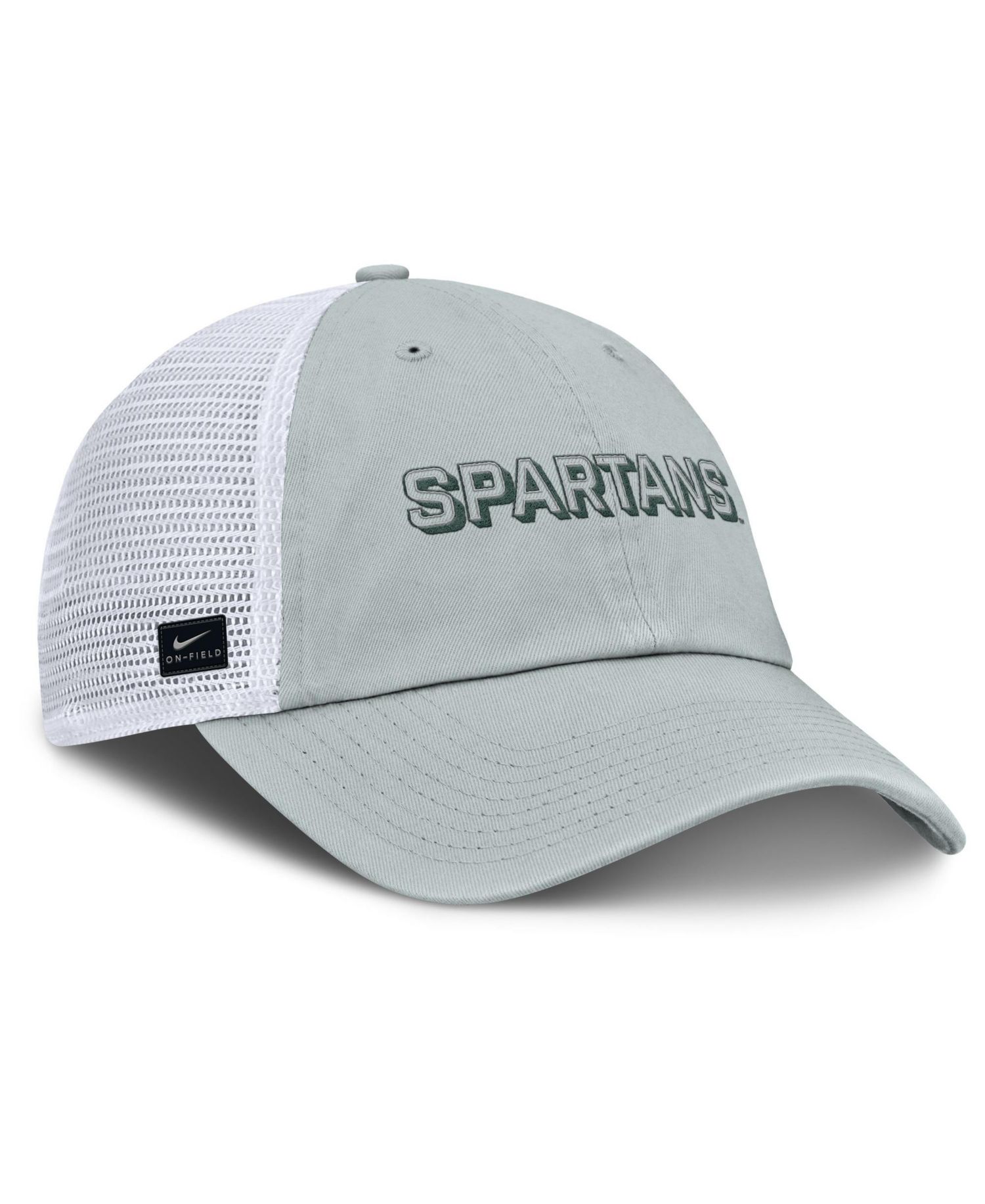 Men's Gray Michigan State Spartans 2025 Gameday On-Field Club Adjustable Trucker Hat