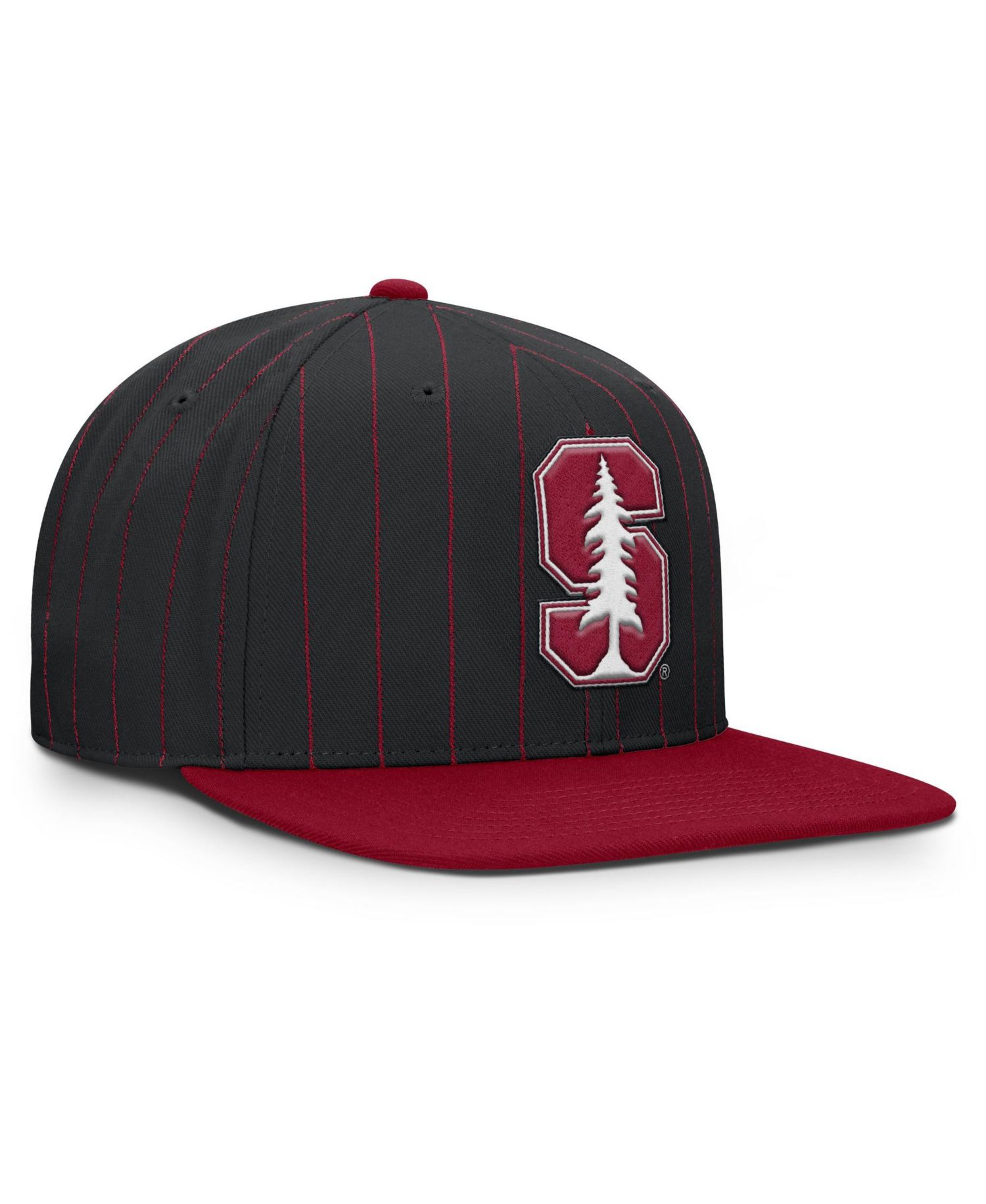 Men's Black Stanford Cardinal 2026 Primetime Pin Stripe 2-Tone snapback Hat