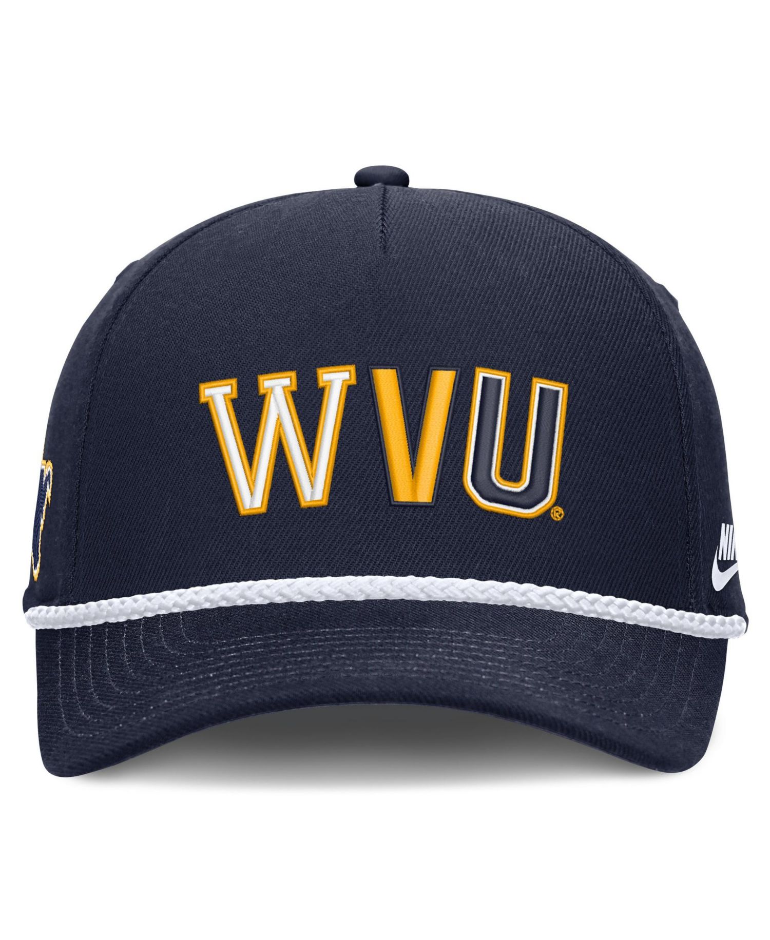 Men's and Women's Navy West Virginia Mountaineers 2026 Basketball Refresh 5-Panel Rope Rise Hat