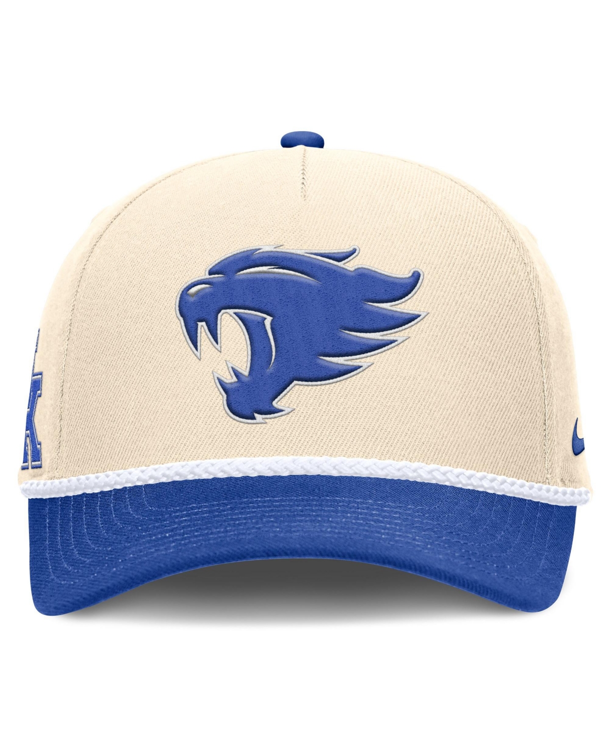 Men's and Women's Nike Natural Kentucky Wildcats 2026 Primetime Natural 5-Panel Rope 2-Tone Rise Hat
