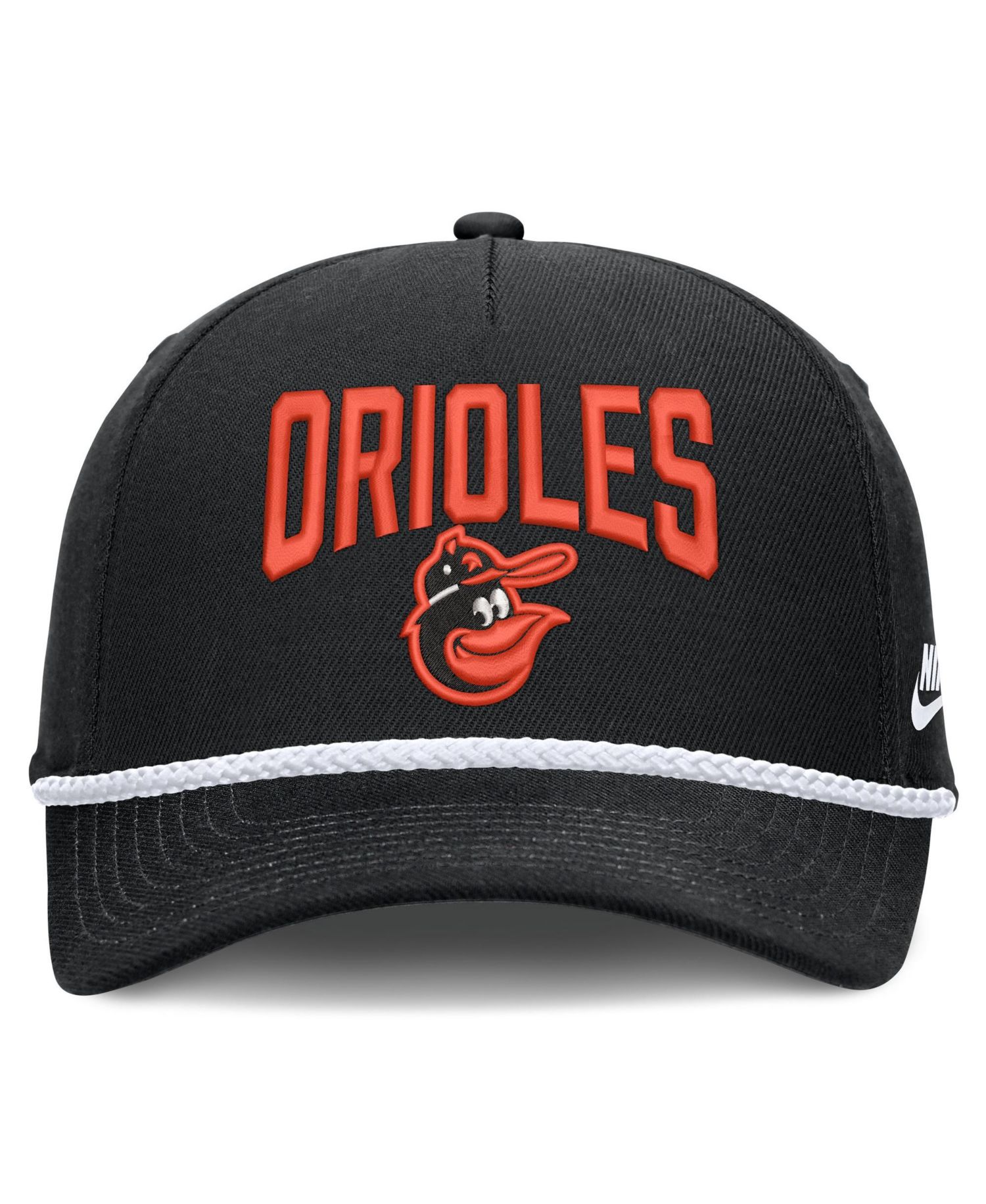 Men's Black Baltimore Orioles Cooperstown Rise Adjustable Hat
