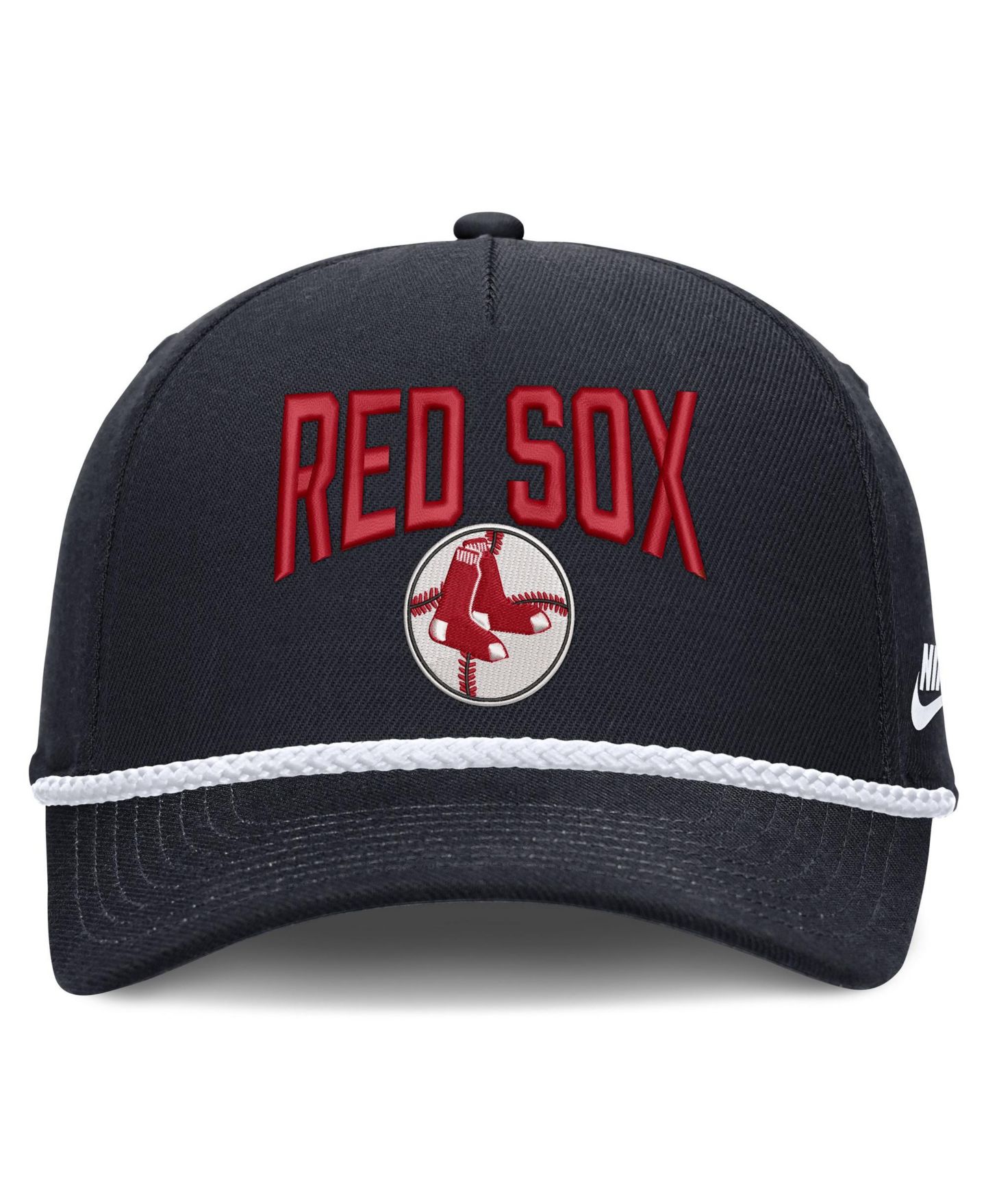 Мужская кепка Nike Navy Boston Red Sox Cooperstown Rise Adjustable Hat — фото 2