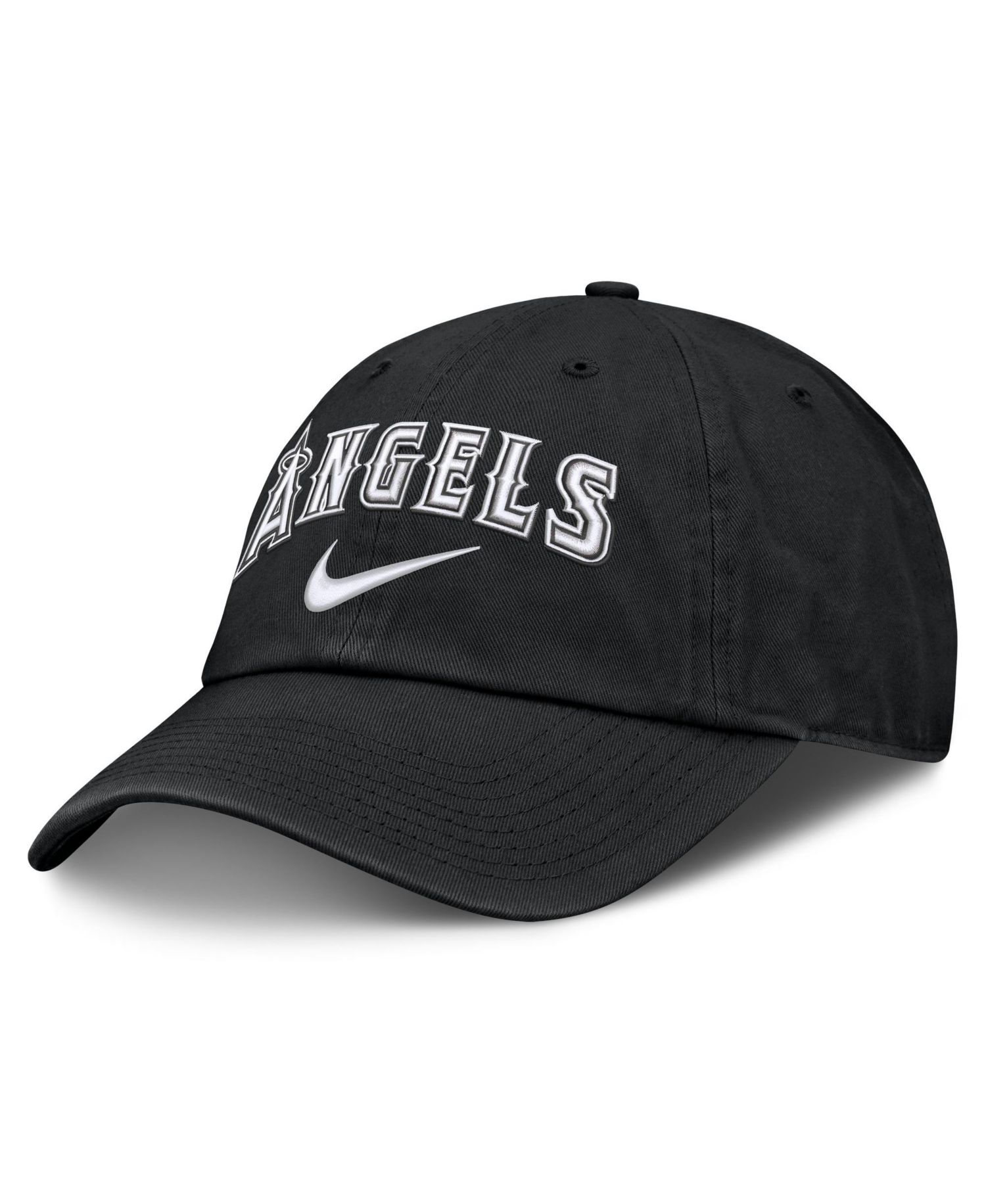 Men's Black Los Angeles Angels Primetime Club Adjustable Hat