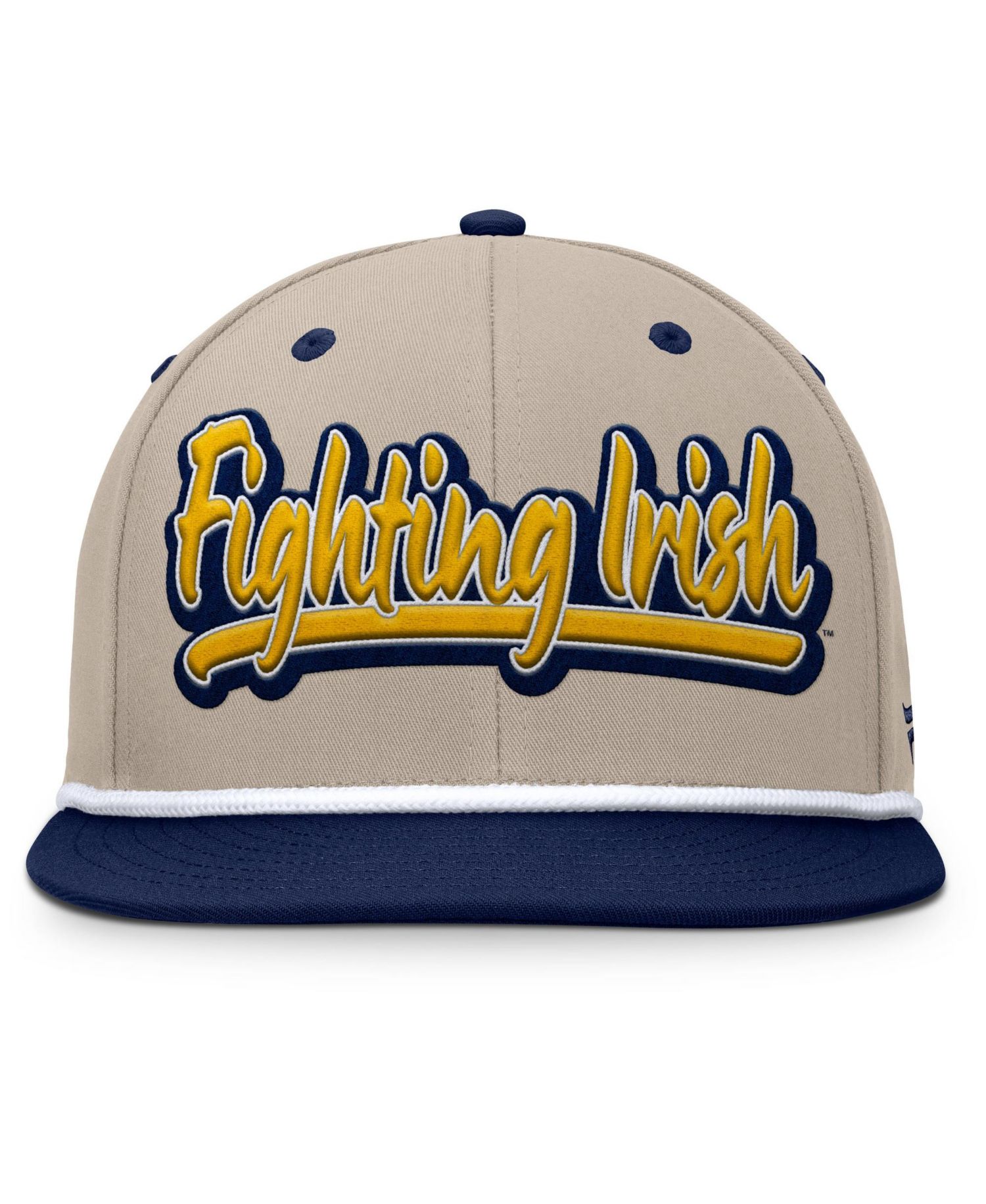 Men's Khaki/Navy Notre Dame Fighting Irish Colt Fitted Hat