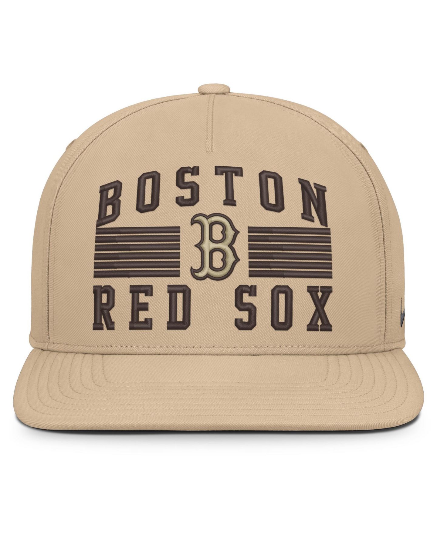 Мужская кепка Nike Khaki Boston Red Sox Desert Pro AeroBill Dri-FIT snapback Hat — фото 2