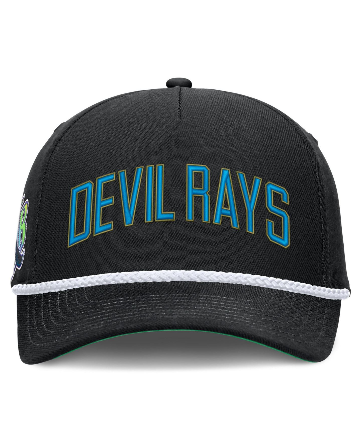 Мужская кепка Nike Black Tampa Bay Rays Cooperstown Collection Rise Adjustable Hat — фото 2