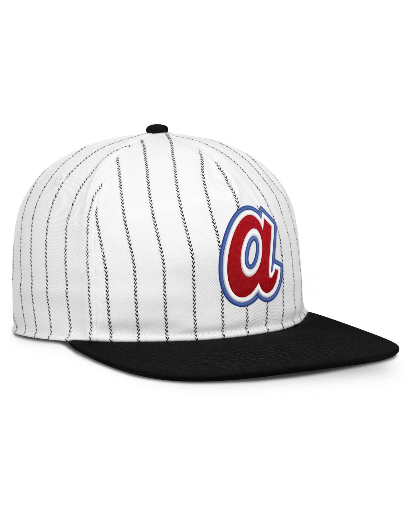 Мужская кепка Nike White/Black Atlanta Braves Cooperstown Collection Pro Adjustable Hat — фото 3