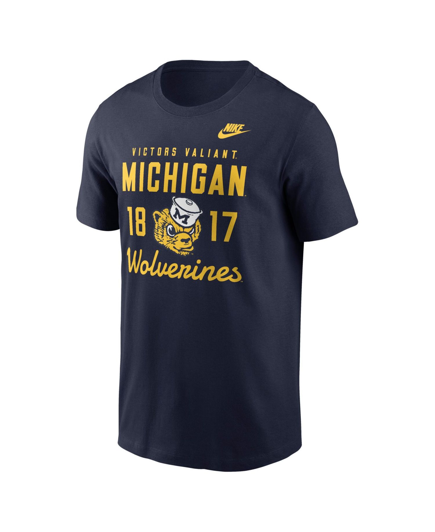 Men's Navy Michigan Wolverines Legacy Stacked Established T-Shirt