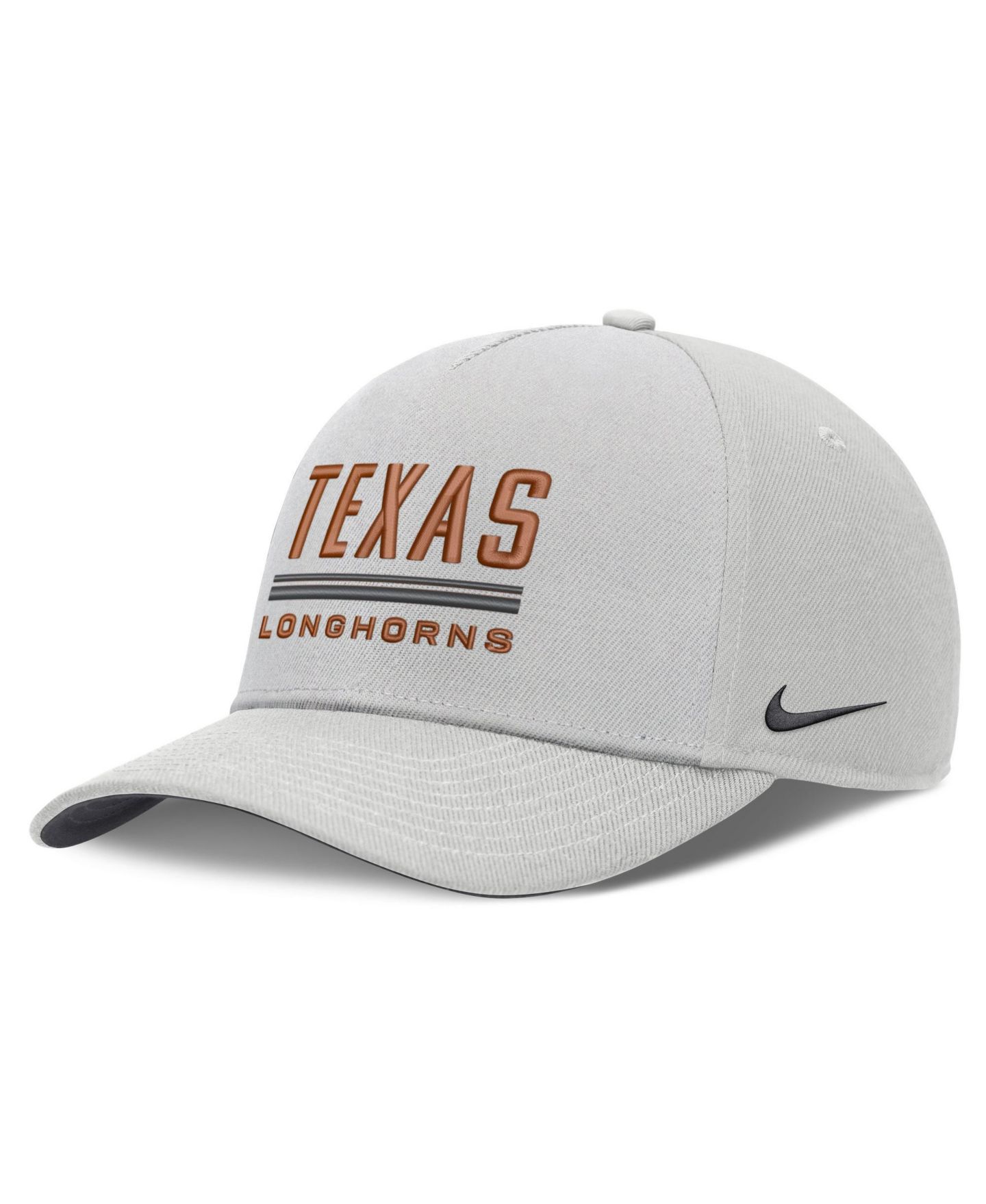 Мужская кепка Nike Gray Texas Longhorns 2026 Sideline Dri-FIT Rise Adjustable Hat — фото 1