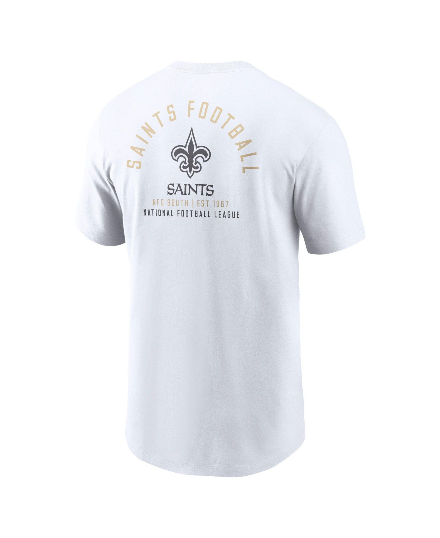 Men's White New Orleans Saints Split Logo T-Shirt