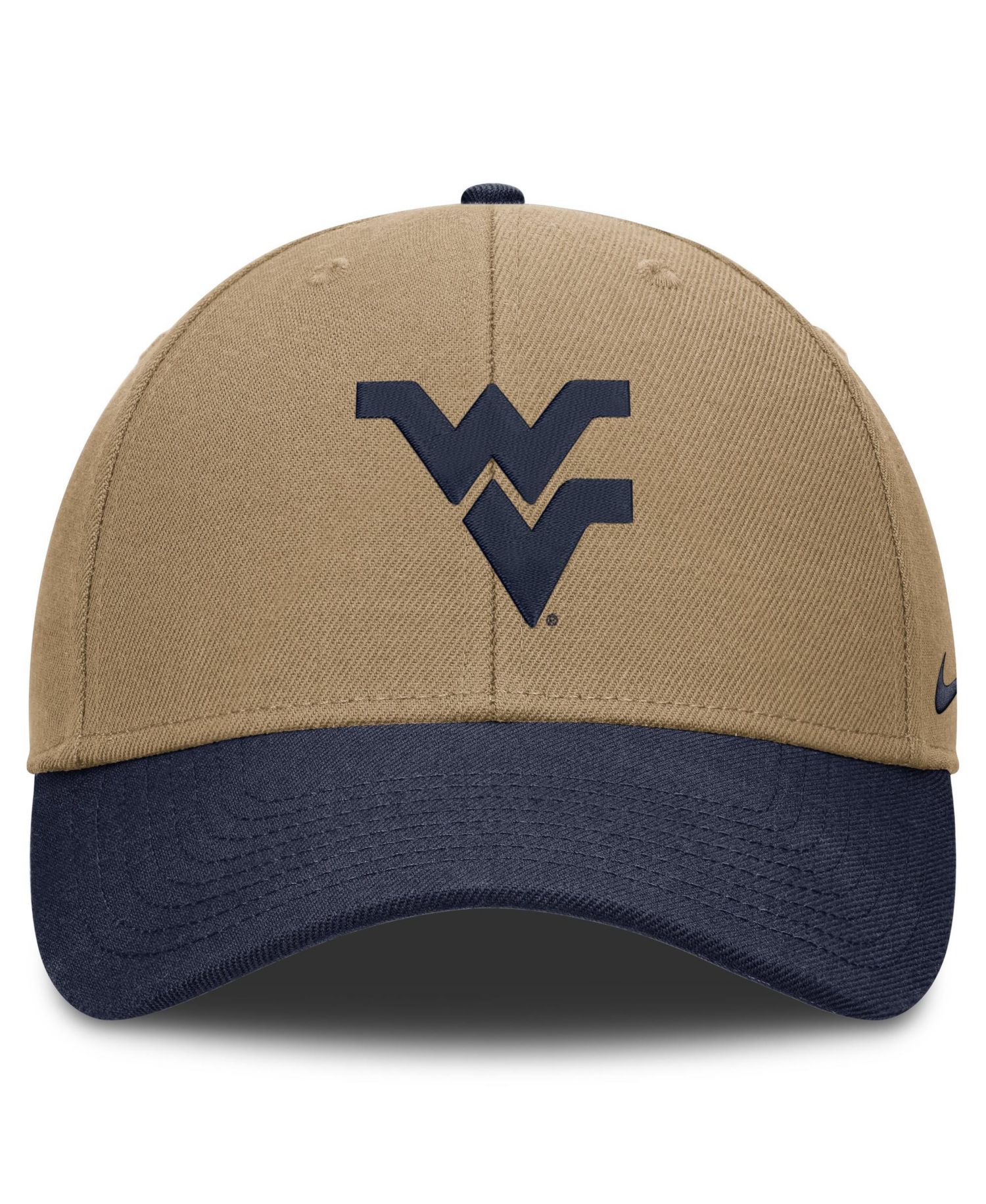 Men's and Women's Beige/Navy West Virginia Mountaineers Primetime Rise Dri-FIT Adjustable Hat