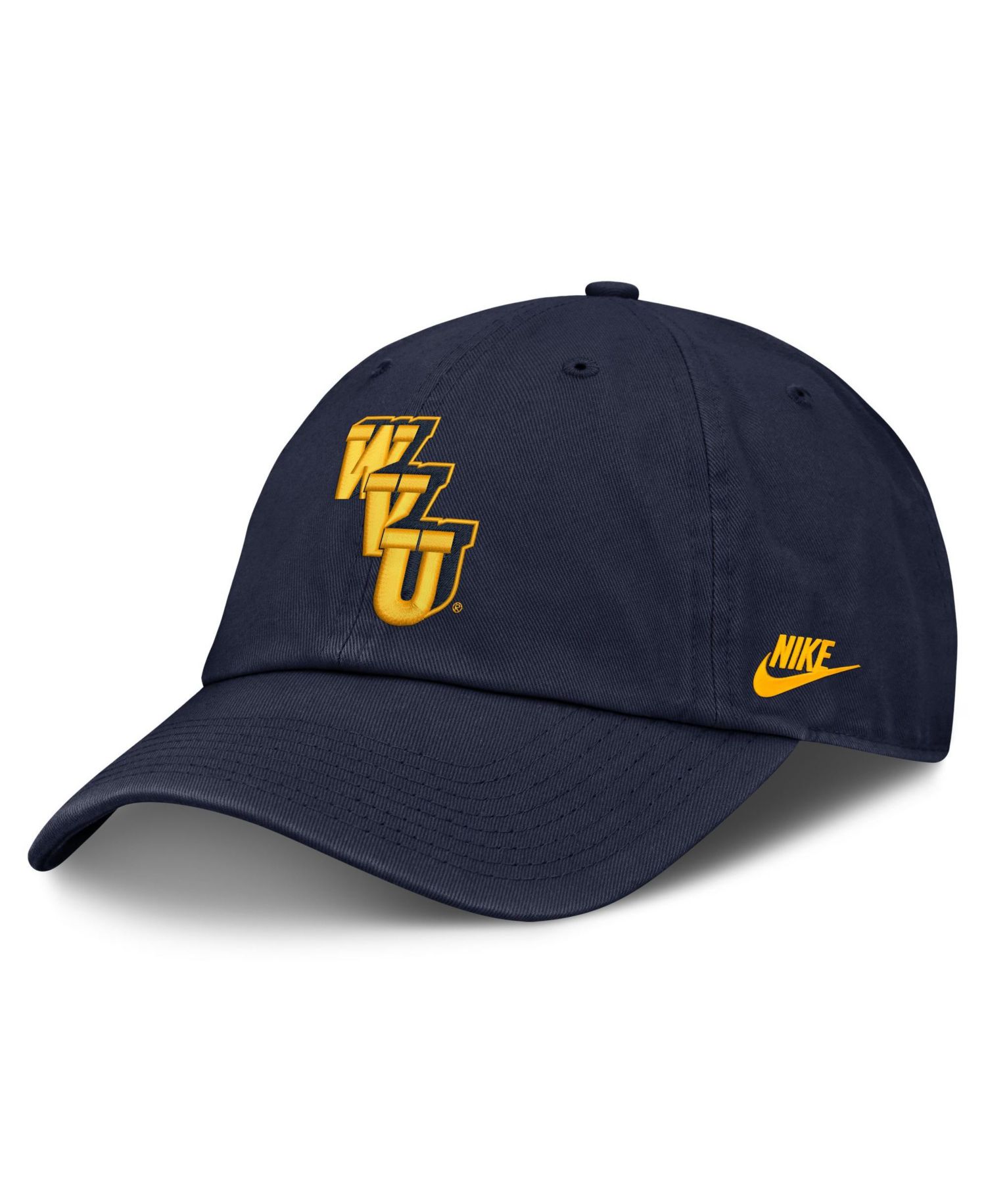 Men's and Women's Navy West Virginia Mountaineers Legacy Letter Club Adjustable Hat
