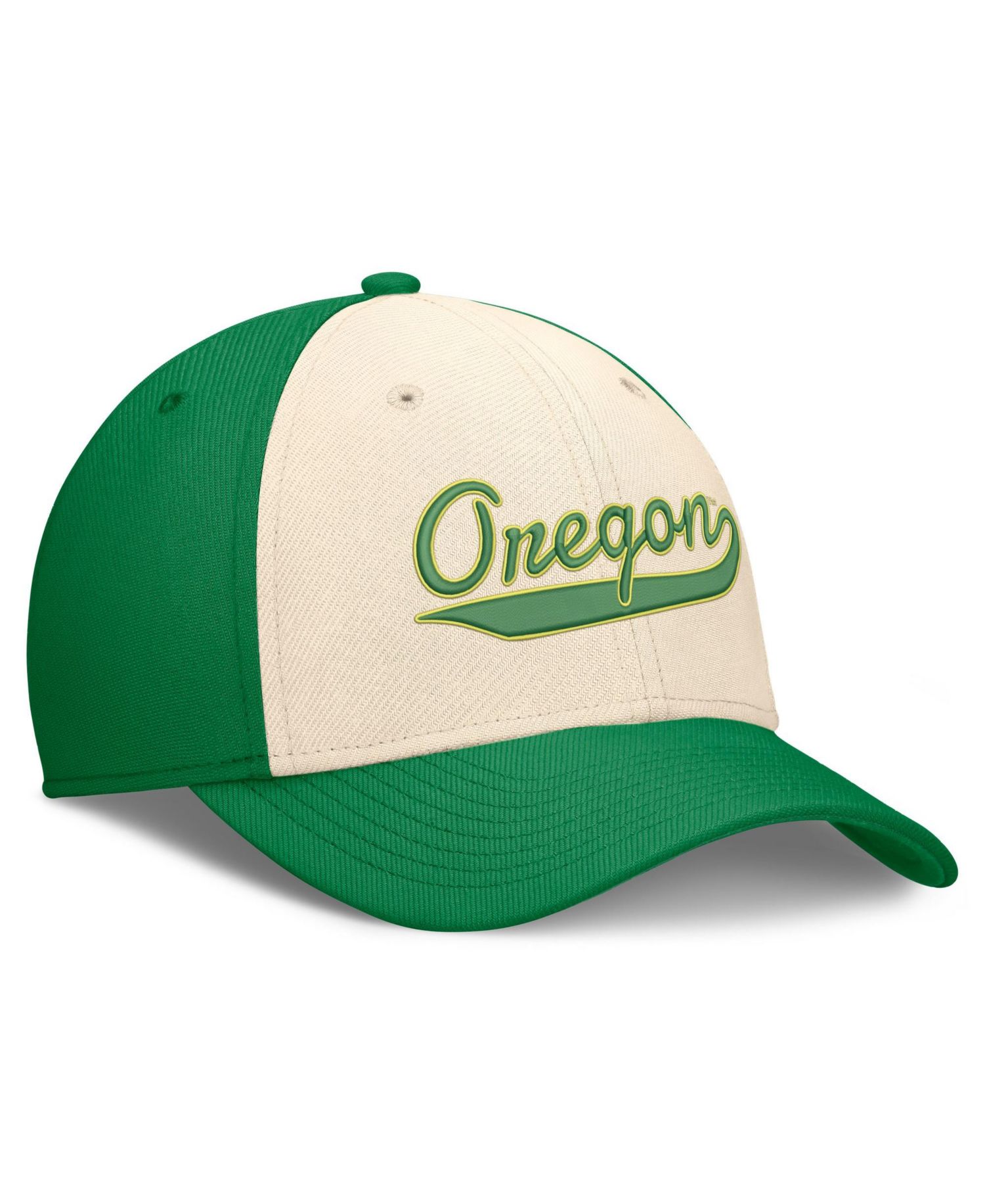 Men's Natural/Green Oregon Ducks Legacy Swooshflex Dri-FIT Hat