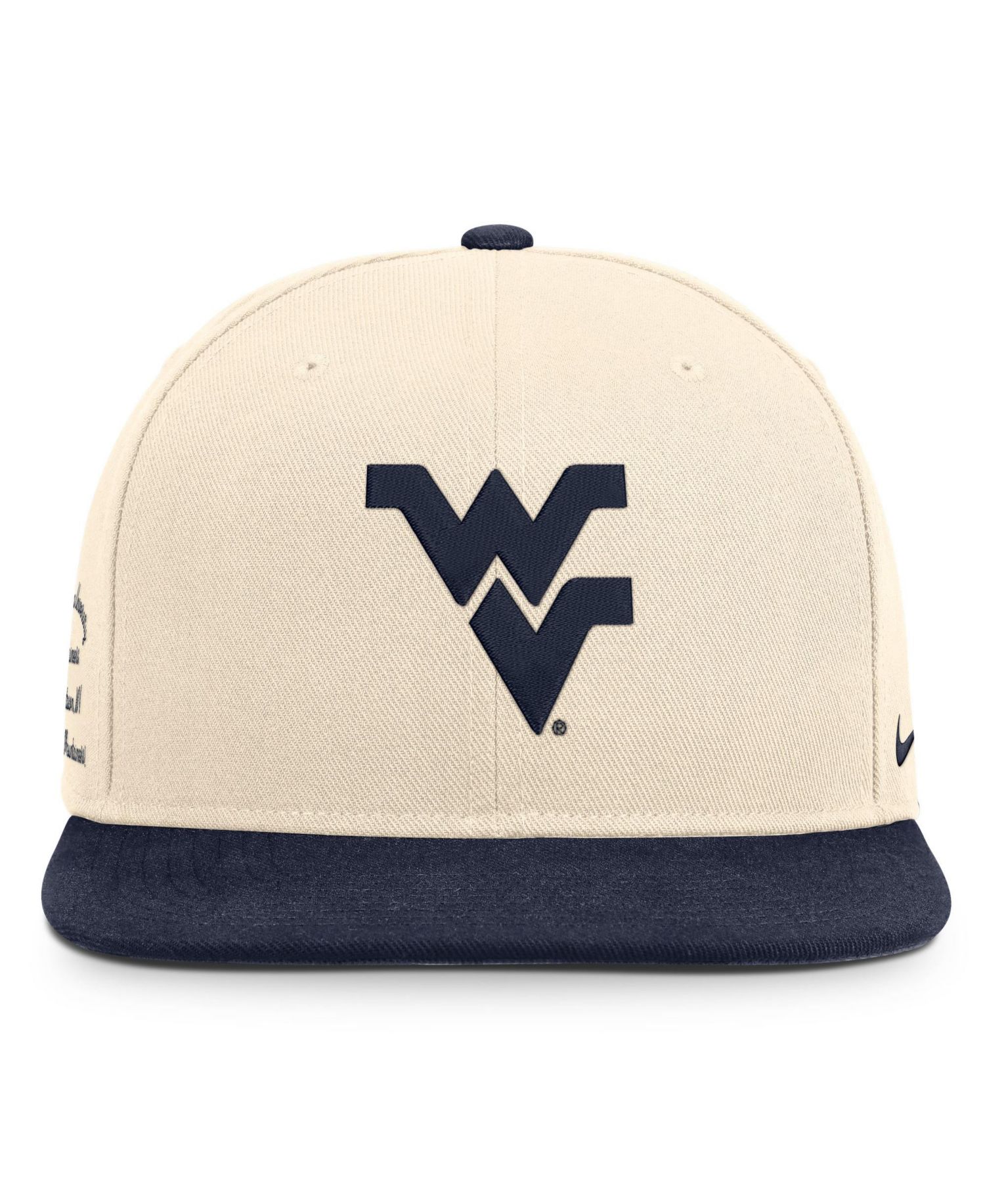Men's and Women's Natural/Navy West Virginia Mountaineers Campus Prep snapback Hat