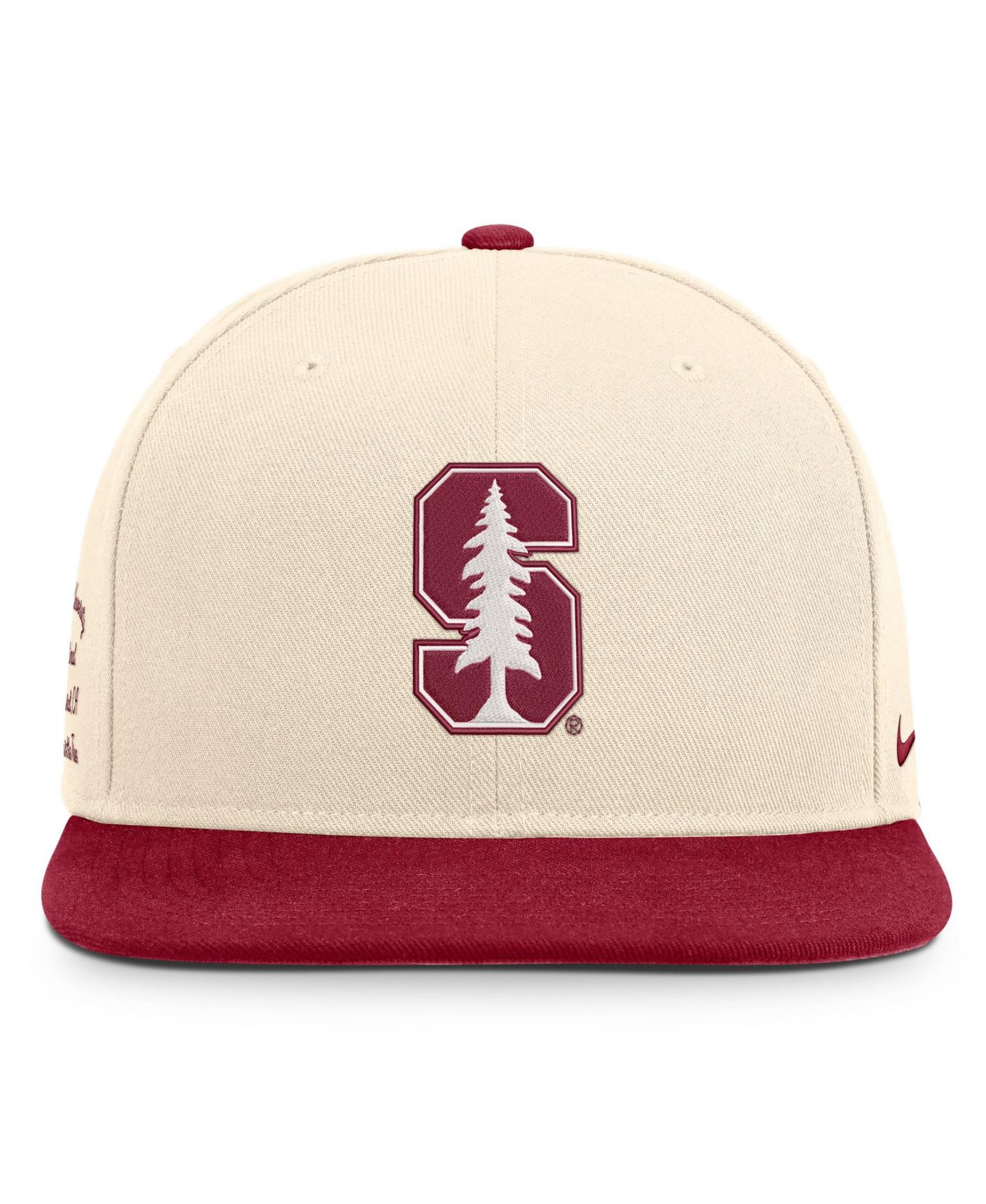 Кепка Nike Natural/Cardinal Stanford Cardinal Campus Prep snapback Hat — фото 2