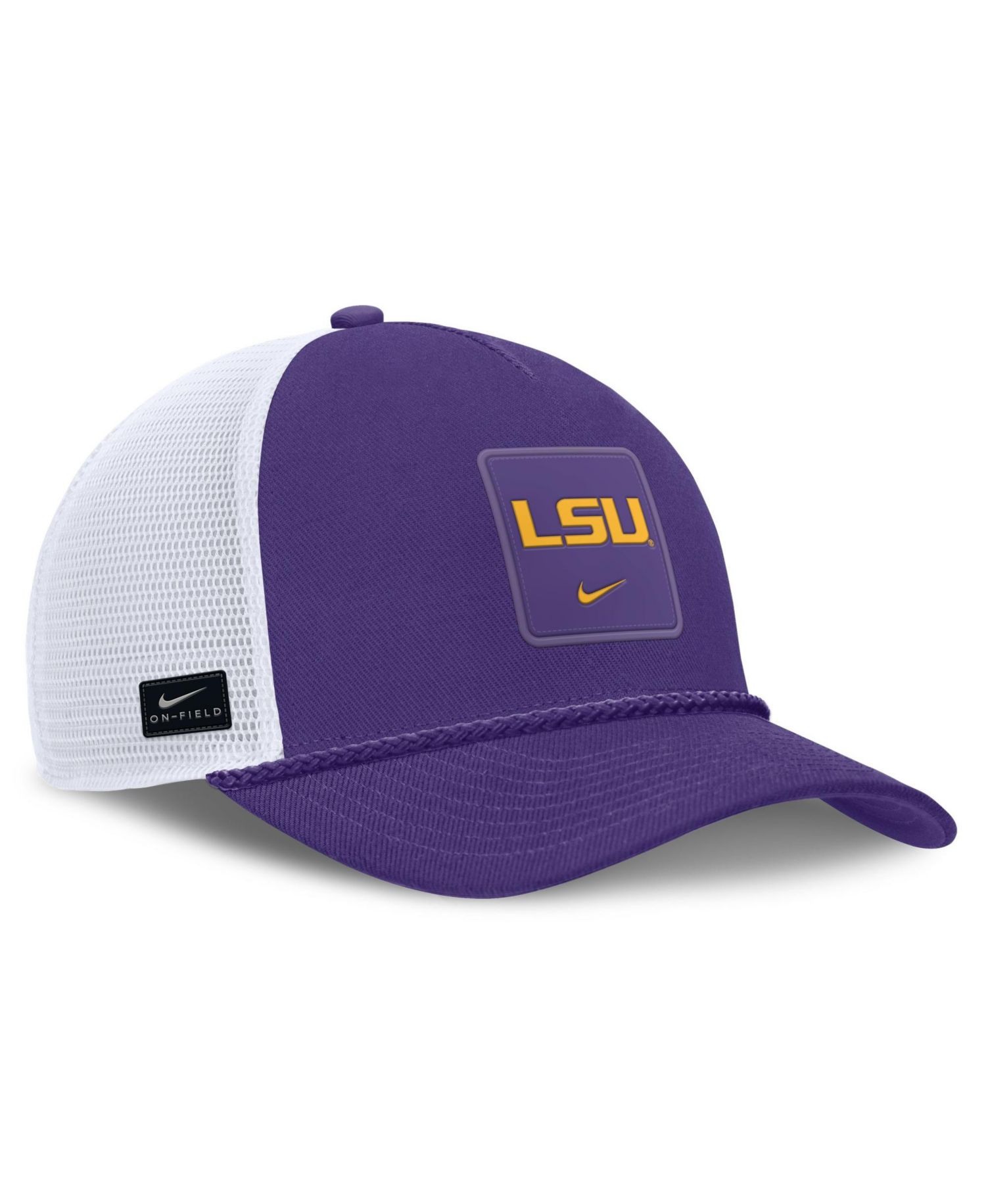 Men's and Women's Purple LSU Tigers 2026 On-Field Gameday Rope Trucker Adjustable Hat