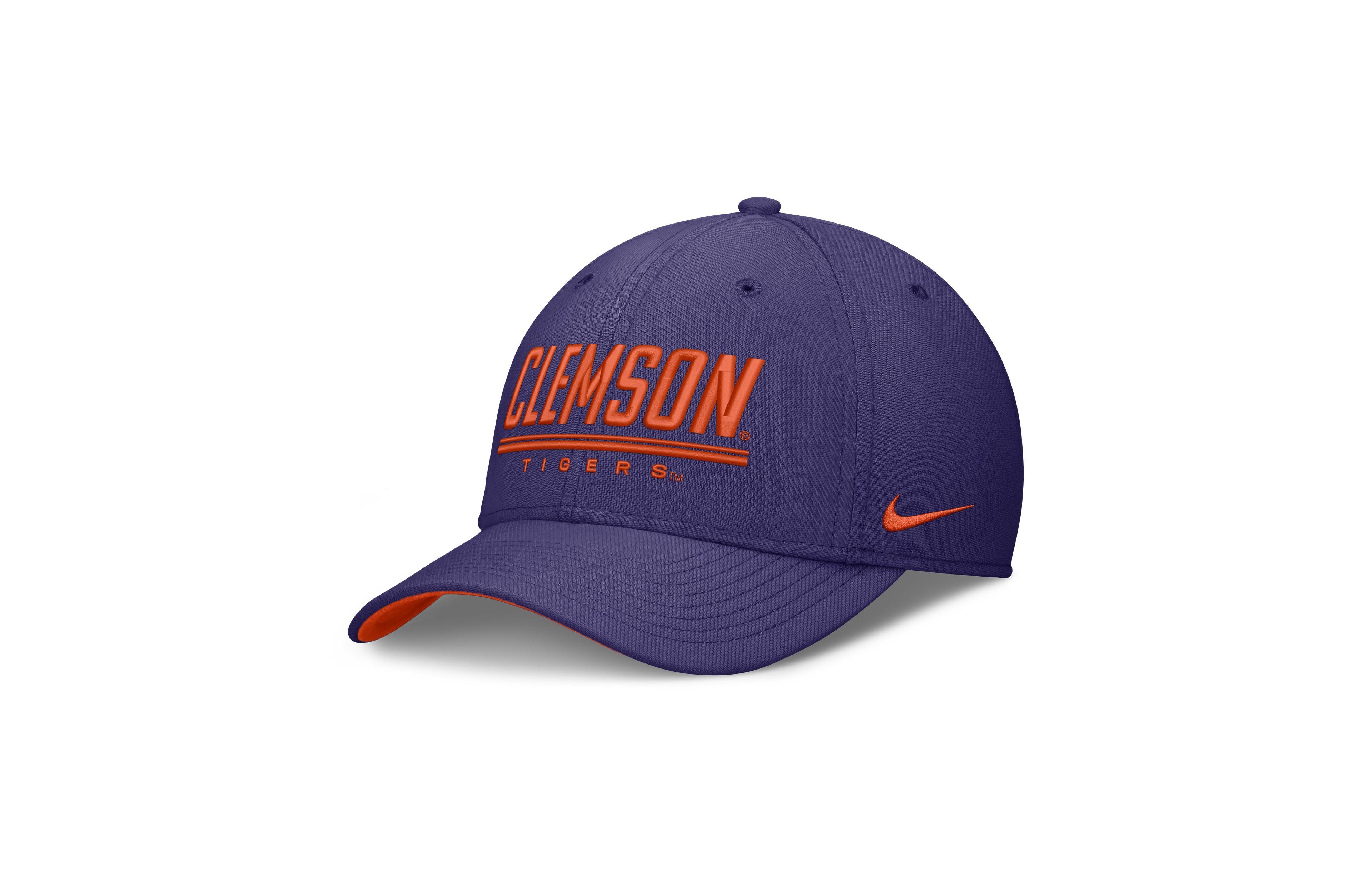 Nike Men's Purple Clemson Tigers Game Day Rise Swooshflex Hat